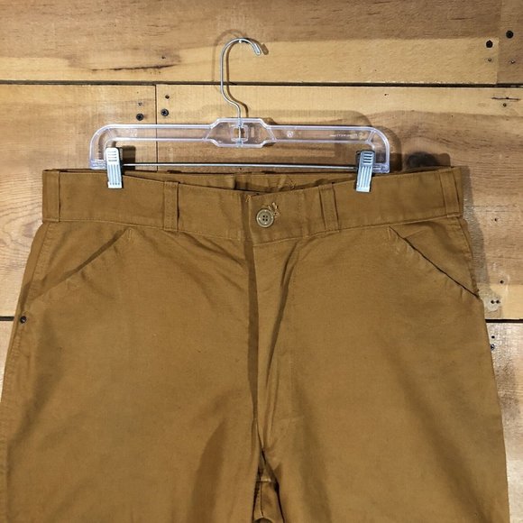 Vintage American Field Canvas Brush Field Hunting Pants Mens Size 40x30 Brown - Picture 2 of 10